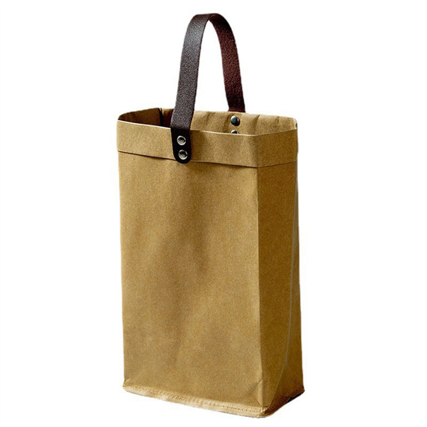 1-Bottle Wine Bag With Leather Handle