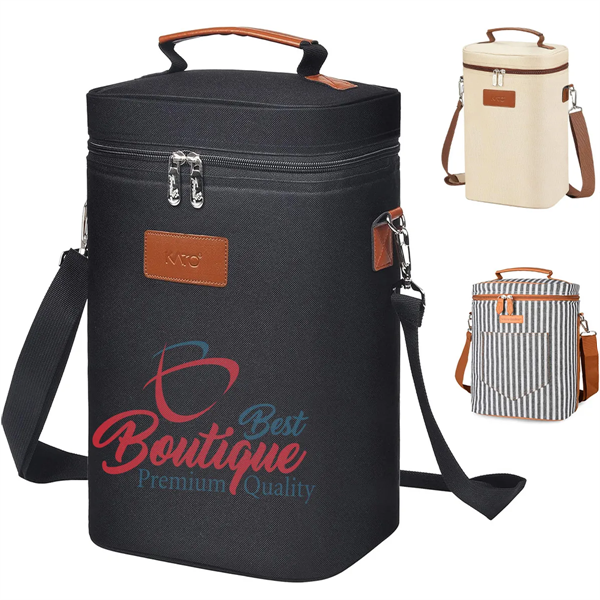 Wine Insulated Tote Bag for 4 Bottles Cooler Carrying Case