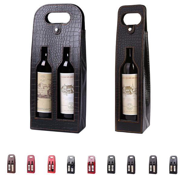 Leather Wine Bag Carrier Tote