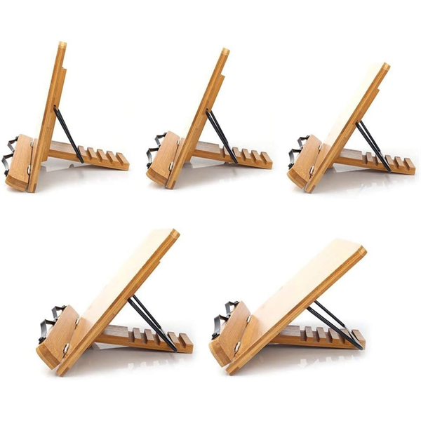 Adjustable Portable Bamboo Bookstand