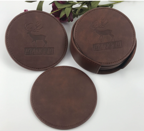 Leather coaster