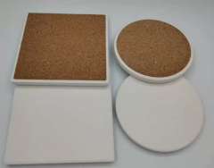 Square and round ceramic coasters