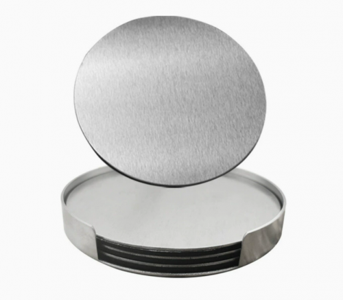        Round stainless steel coaster