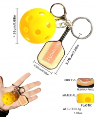 Miniature Pickleball Keychains