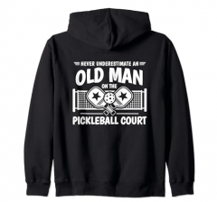 Pickleball-themed Zip-Up Hoodie