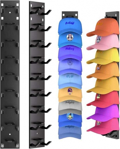 Hat Rack Sticker Wall Mount Hat Organizer – Adhesive Multi-Layer Cap Rack with Custom Logo